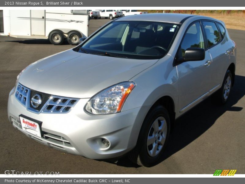 Brilliant Silver / Black 2013 Nissan Rogue S