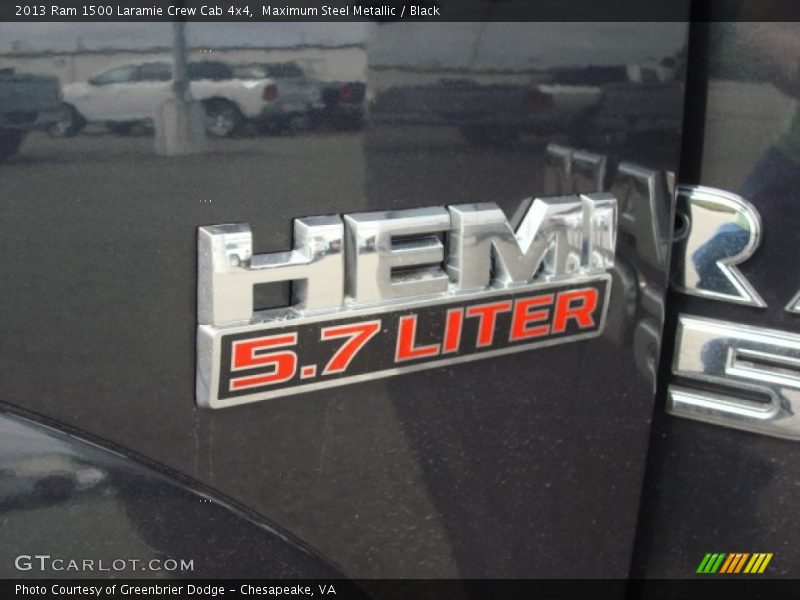 Maximum Steel Metallic / Black 2013 Ram 1500 Laramie Crew Cab 4x4