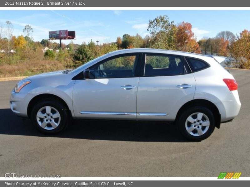 Brilliant Silver / Black 2013 Nissan Rogue S