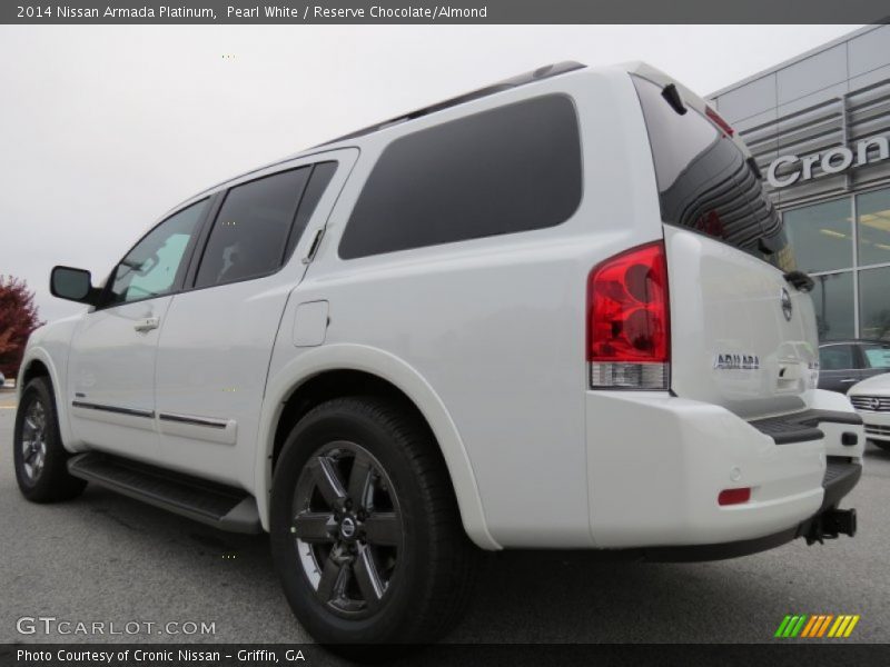 Pearl White / Reserve Chocolate/Almond 2014 Nissan Armada Platinum