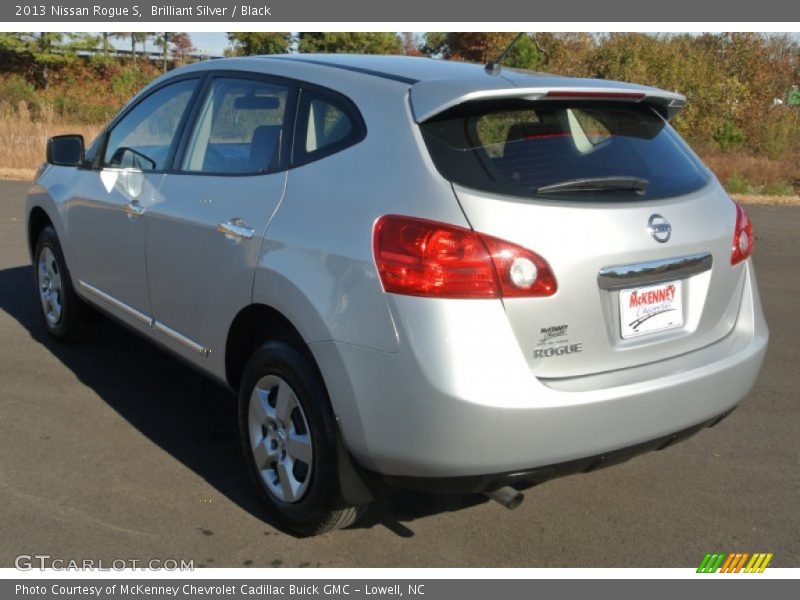 Brilliant Silver / Black 2013 Nissan Rogue S