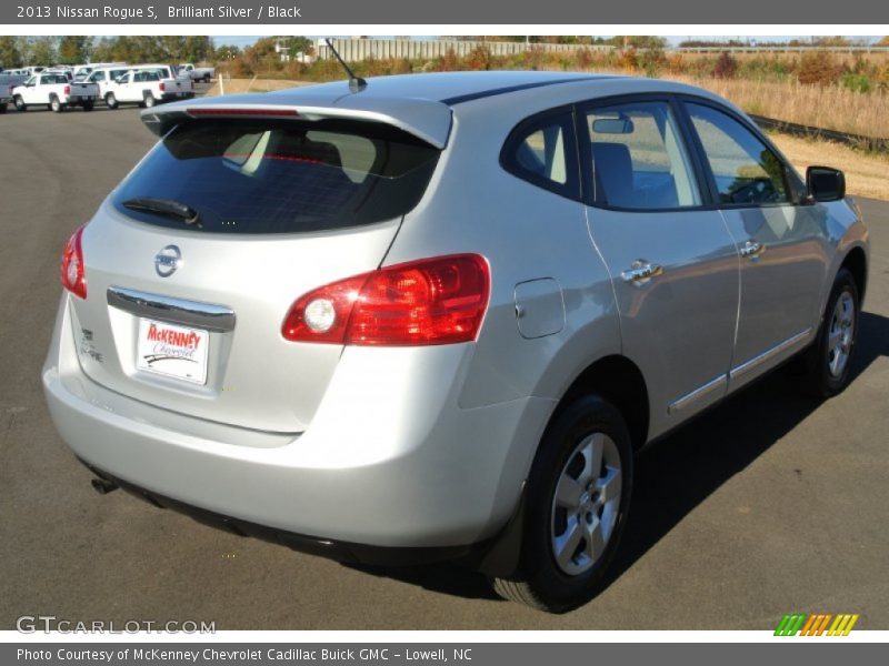 Brilliant Silver / Black 2013 Nissan Rogue S