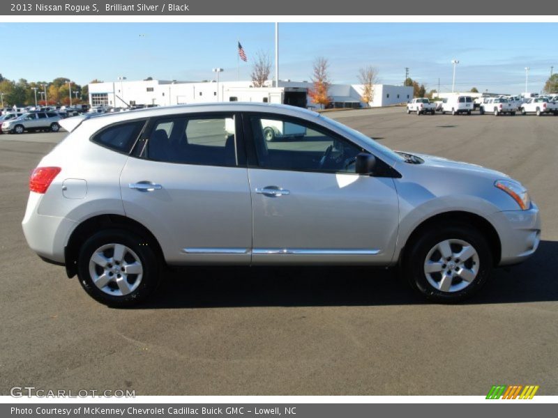 Brilliant Silver / Black 2013 Nissan Rogue S