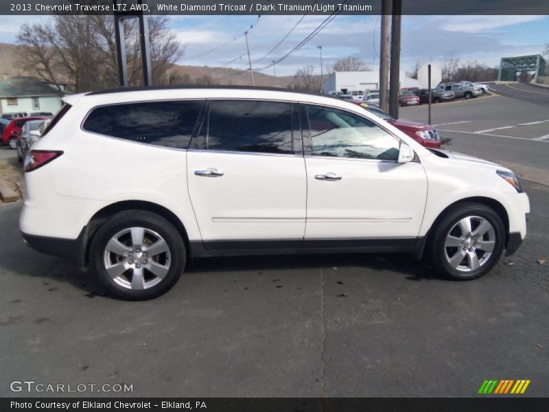White Diamond Tricoat / Dark Titanium/Light Titanium 2013 Chevrolet Traverse LTZ AWD