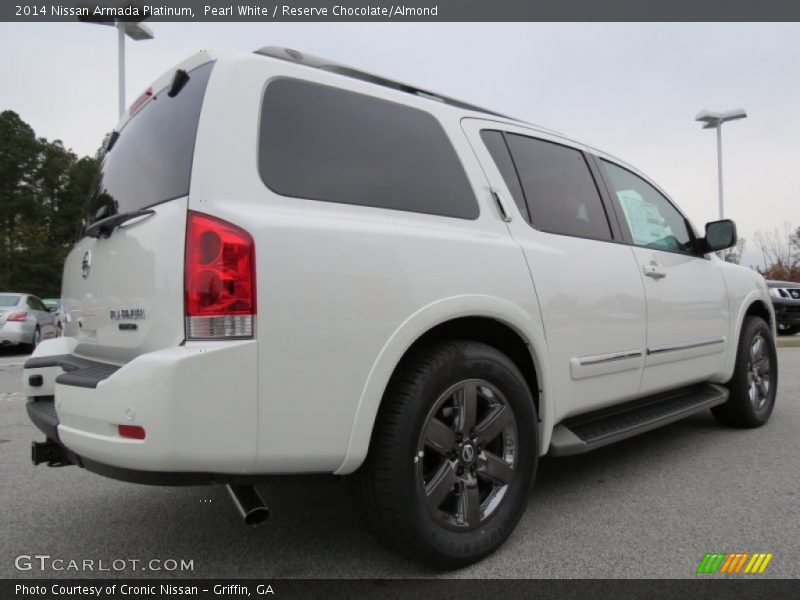 Pearl White / Reserve Chocolate/Almond 2014 Nissan Armada Platinum