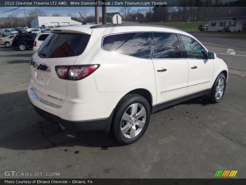 White Diamond Tricoat / Dark Titanium/Light Titanium 2013 Chevrolet Traverse LTZ AWD