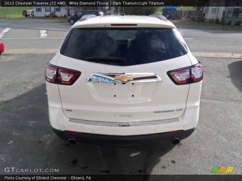 White Diamond Tricoat / Dark Titanium/Light Titanium 2013 Chevrolet Traverse LTZ AWD
