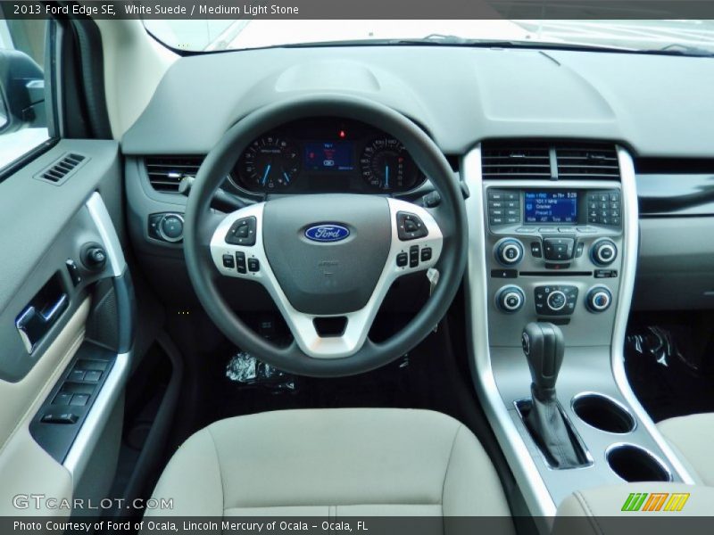 White Suede / Medium Light Stone 2013 Ford Edge SE