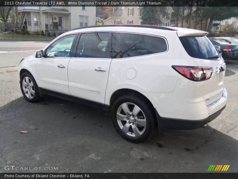 White Diamond Tricoat / Dark Titanium/Light Titanium 2013 Chevrolet Traverse LTZ AWD