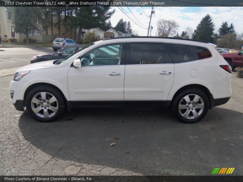 White Diamond Tricoat / Dark Titanium/Light Titanium 2013 Chevrolet Traverse LTZ AWD