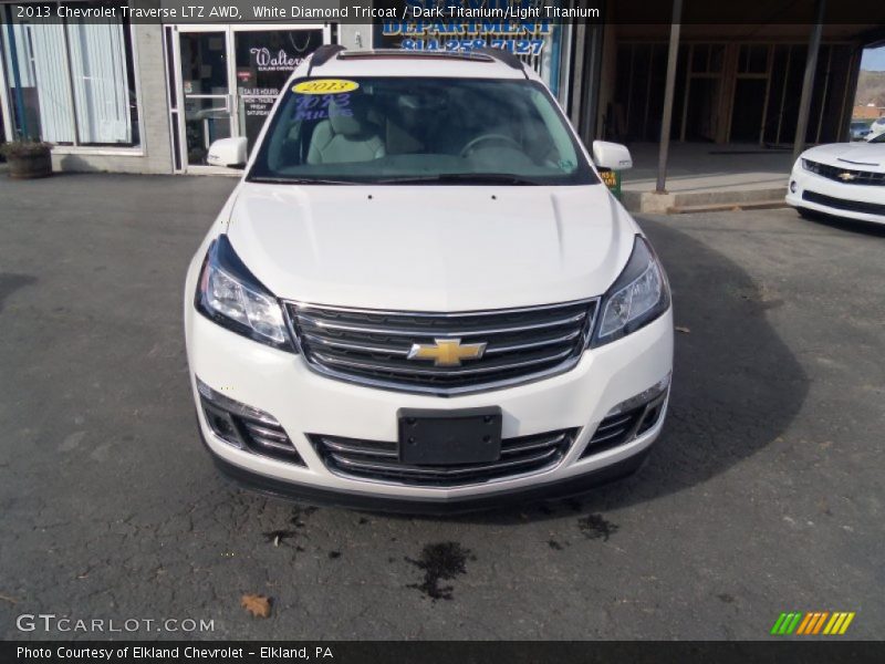 White Diamond Tricoat / Dark Titanium/Light Titanium 2013 Chevrolet Traverse LTZ AWD