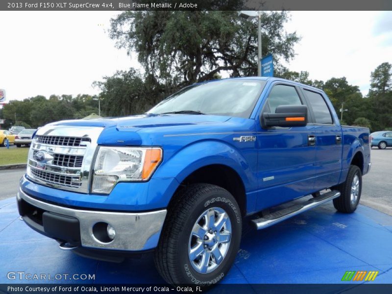 Blue Flame Metallic / Adobe 2013 Ford F150 XLT SuperCrew 4x4