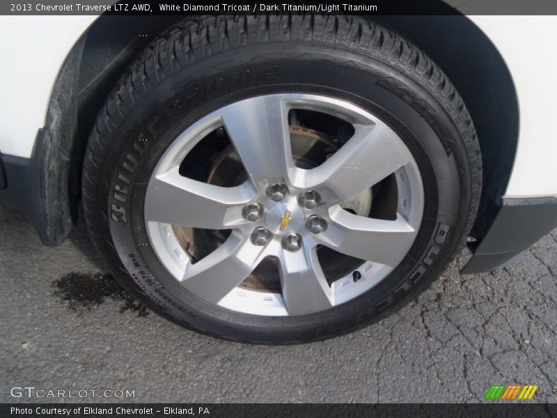 White Diamond Tricoat / Dark Titanium/Light Titanium 2013 Chevrolet Traverse LTZ AWD