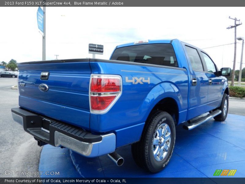 Blue Flame Metallic / Adobe 2013 Ford F150 XLT SuperCrew 4x4