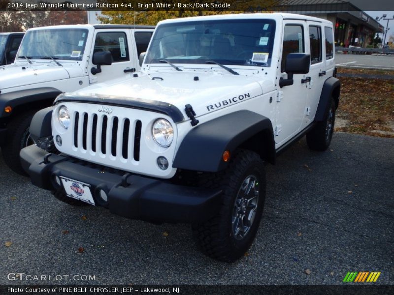 Bright White / Black/Dark Saddle 2014 Jeep Wrangler Unlimited Rubicon 4x4