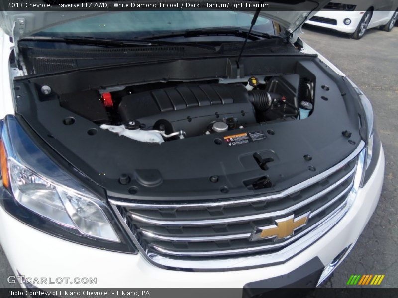 White Diamond Tricoat / Dark Titanium/Light Titanium 2013 Chevrolet Traverse LTZ AWD