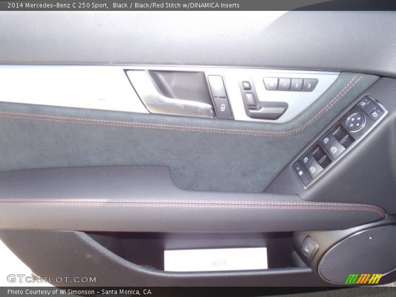 Black / Black/Red Stitch w/DINAMICA Inserts 2014 Mercedes-Benz C 250 Sport