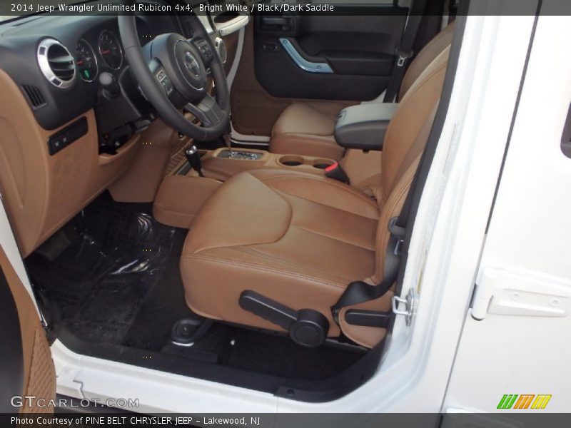 Bright White / Black/Dark Saddle 2014 Jeep Wrangler Unlimited Rubicon 4x4