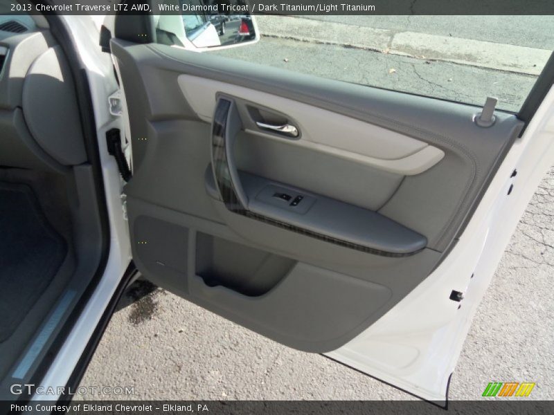 White Diamond Tricoat / Dark Titanium/Light Titanium 2013 Chevrolet Traverse LTZ AWD
