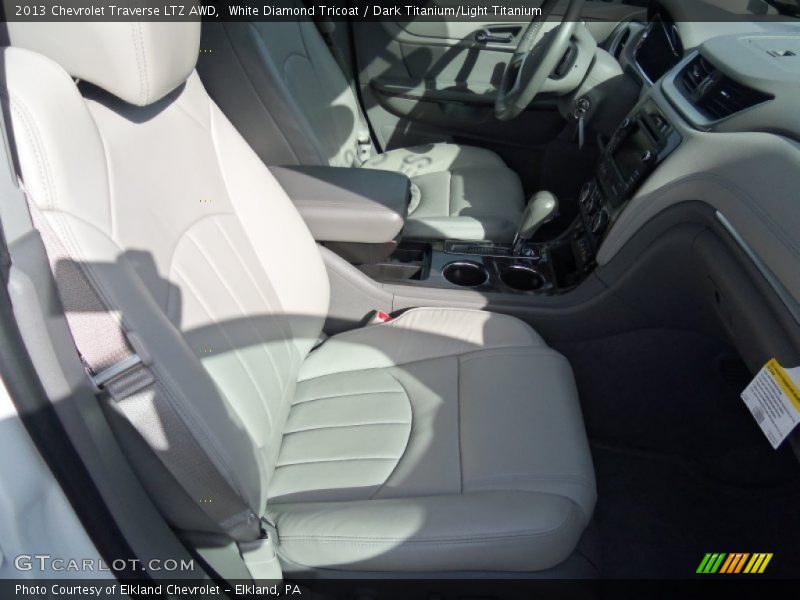White Diamond Tricoat / Dark Titanium/Light Titanium 2013 Chevrolet Traverse LTZ AWD