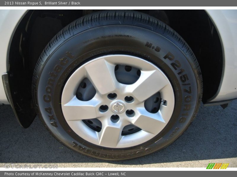Brilliant Silver / Black 2013 Nissan Rogue S
