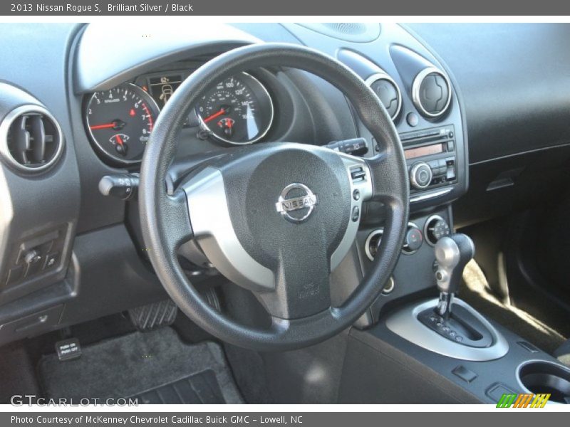 Brilliant Silver / Black 2013 Nissan Rogue S