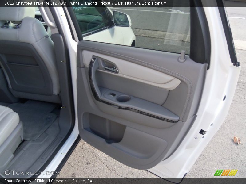 White Diamond Tricoat / Dark Titanium/Light Titanium 2013 Chevrolet Traverse LTZ AWD