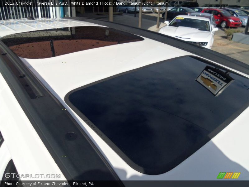 White Diamond Tricoat / Dark Titanium/Light Titanium 2013 Chevrolet Traverse LTZ AWD