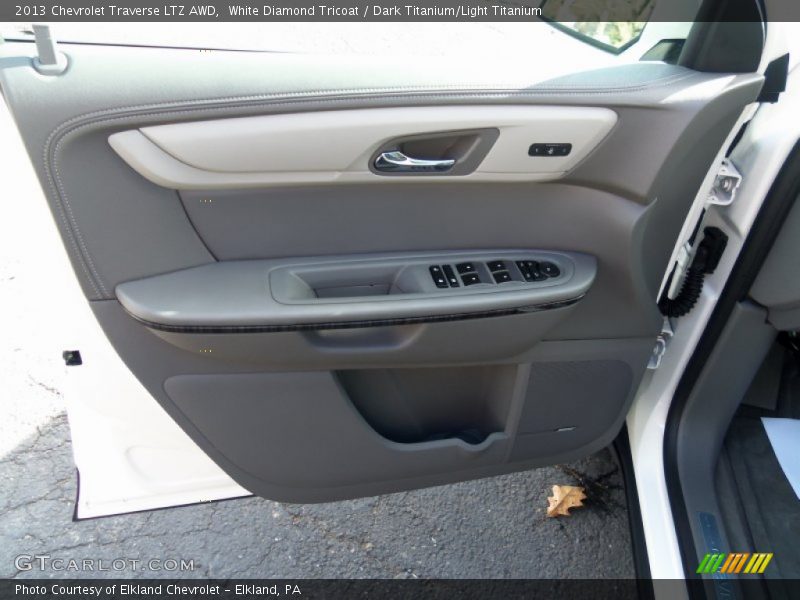 White Diamond Tricoat / Dark Titanium/Light Titanium 2013 Chevrolet Traverse LTZ AWD