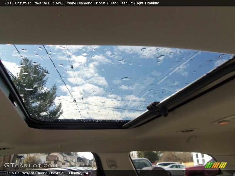 White Diamond Tricoat / Dark Titanium/Light Titanium 2013 Chevrolet Traverse LTZ AWD