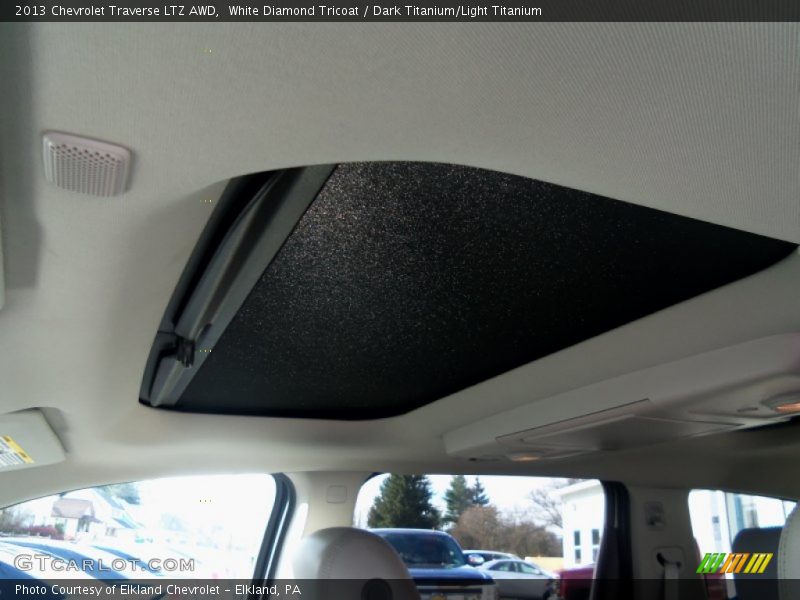 White Diamond Tricoat / Dark Titanium/Light Titanium 2013 Chevrolet Traverse LTZ AWD