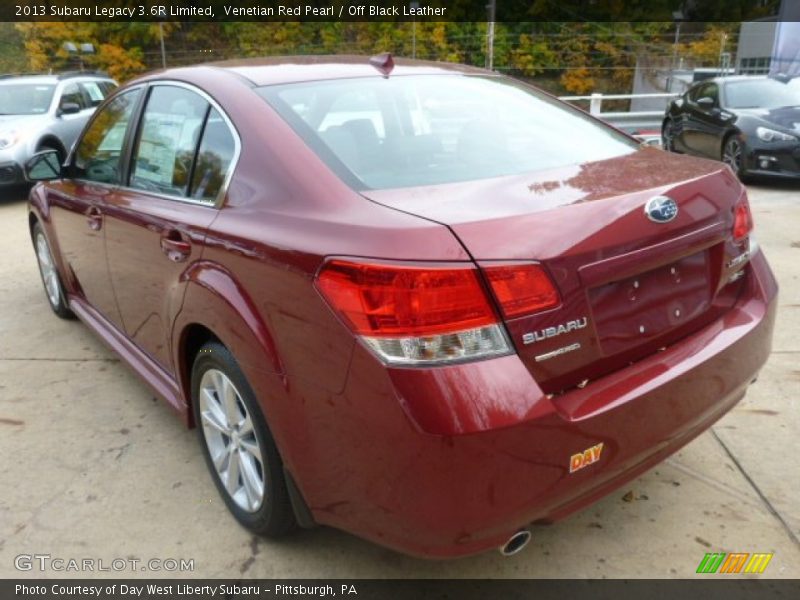 Venetian Red Pearl / Off Black Leather 2013 Subaru Legacy 3.6R Limited