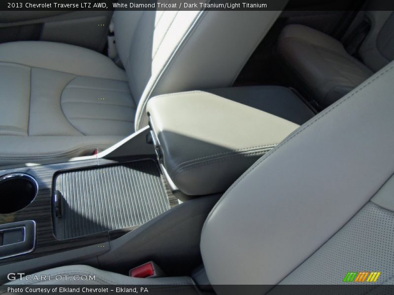 White Diamond Tricoat / Dark Titanium/Light Titanium 2013 Chevrolet Traverse LTZ AWD