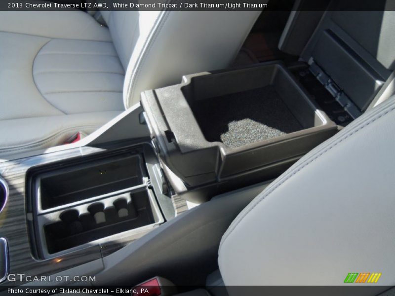 White Diamond Tricoat / Dark Titanium/Light Titanium 2013 Chevrolet Traverse LTZ AWD