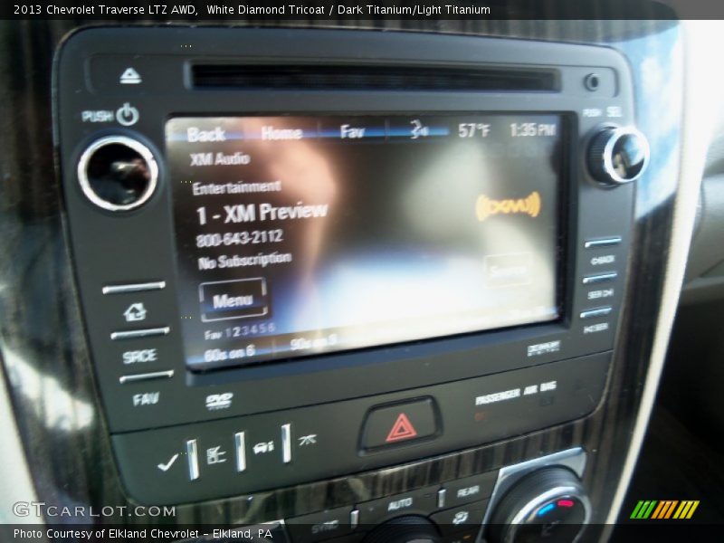 White Diamond Tricoat / Dark Titanium/Light Titanium 2013 Chevrolet Traverse LTZ AWD