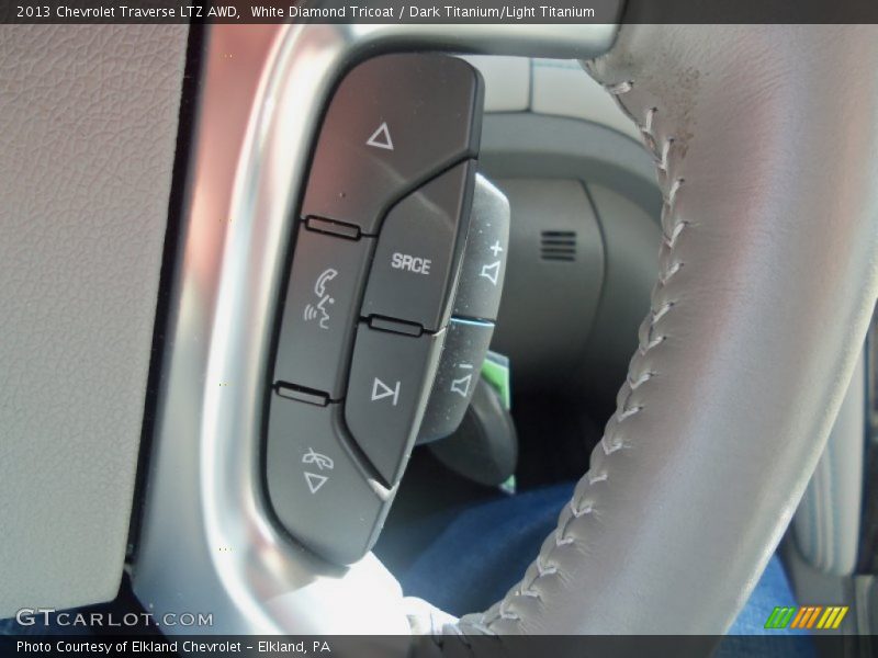 White Diamond Tricoat / Dark Titanium/Light Titanium 2013 Chevrolet Traverse LTZ AWD