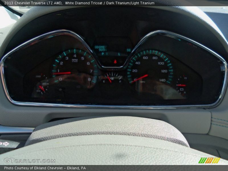 White Diamond Tricoat / Dark Titanium/Light Titanium 2013 Chevrolet Traverse LTZ AWD