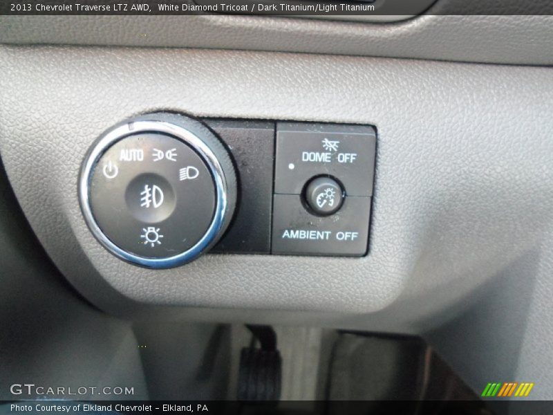 White Diamond Tricoat / Dark Titanium/Light Titanium 2013 Chevrolet Traverse LTZ AWD