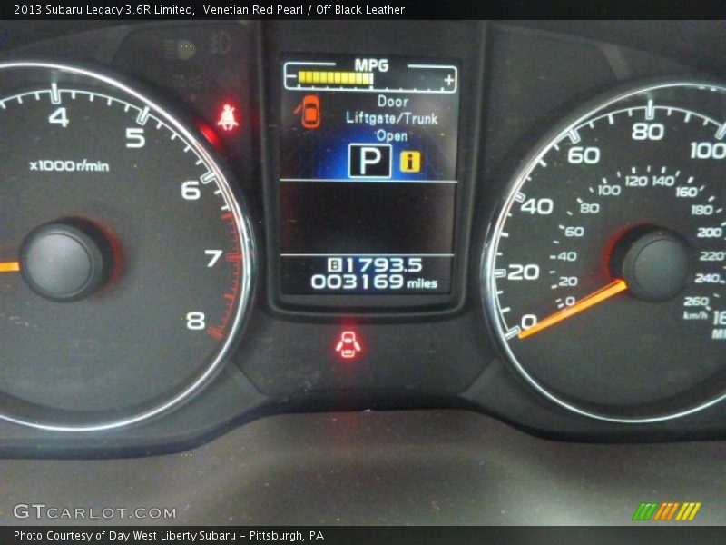 Venetian Red Pearl / Off Black Leather 2013 Subaru Legacy 3.6R Limited