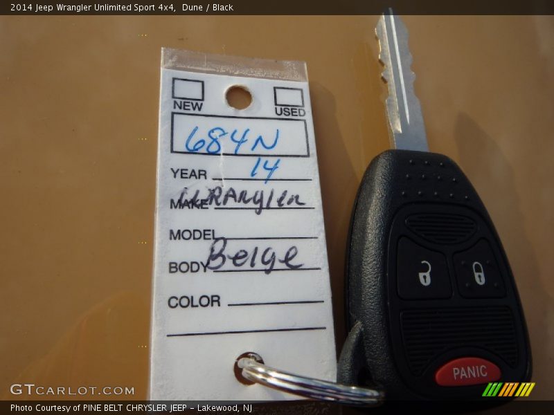 Dune / Black 2014 Jeep Wrangler Unlimited Sport 4x4