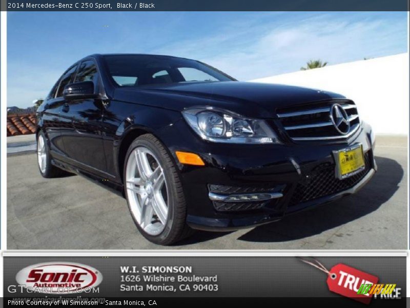 Black / Black 2014 Mercedes-Benz C 250 Sport