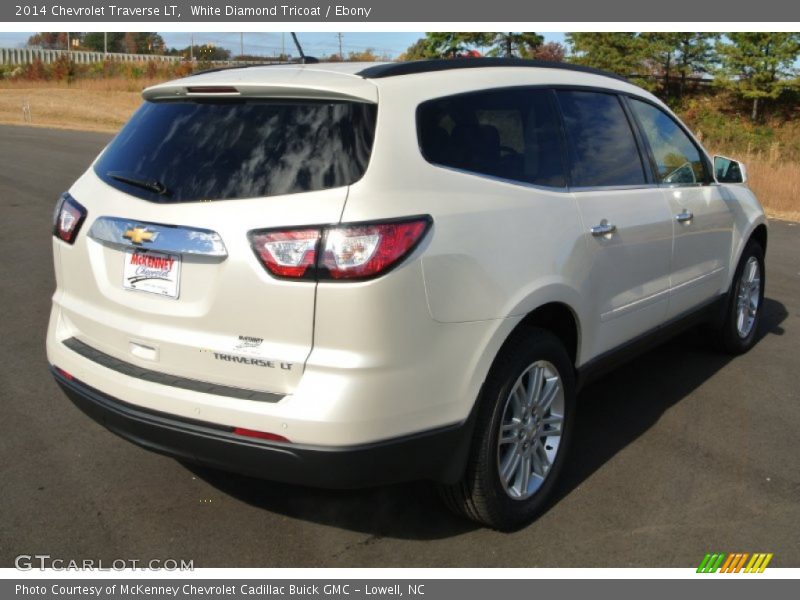 White Diamond Tricoat / Ebony 2014 Chevrolet Traverse LT