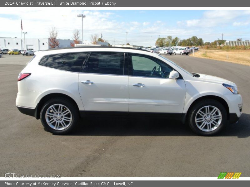 White Diamond Tricoat / Ebony 2014 Chevrolet Traverse LT
