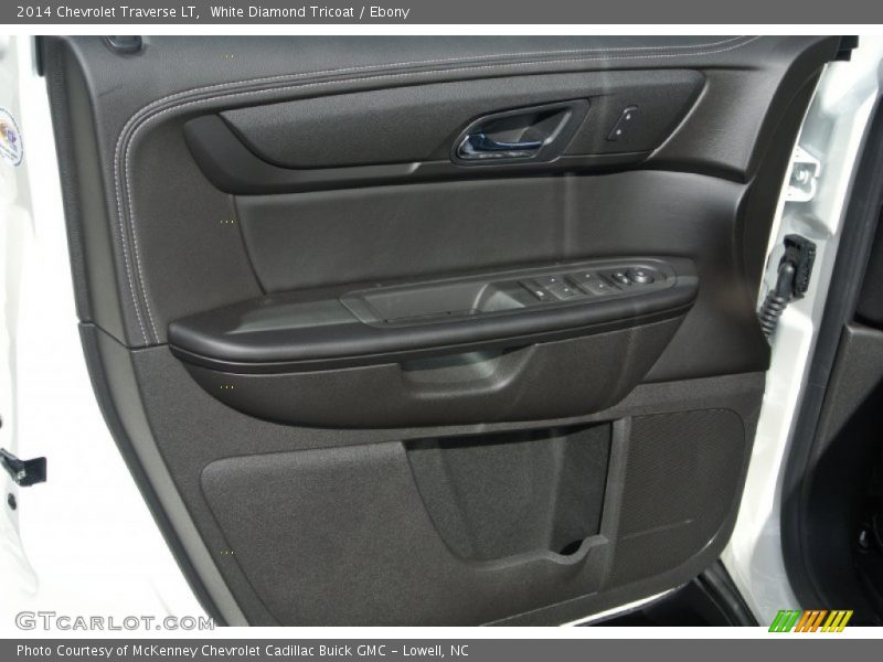 White Diamond Tricoat / Ebony 2014 Chevrolet Traverse LT