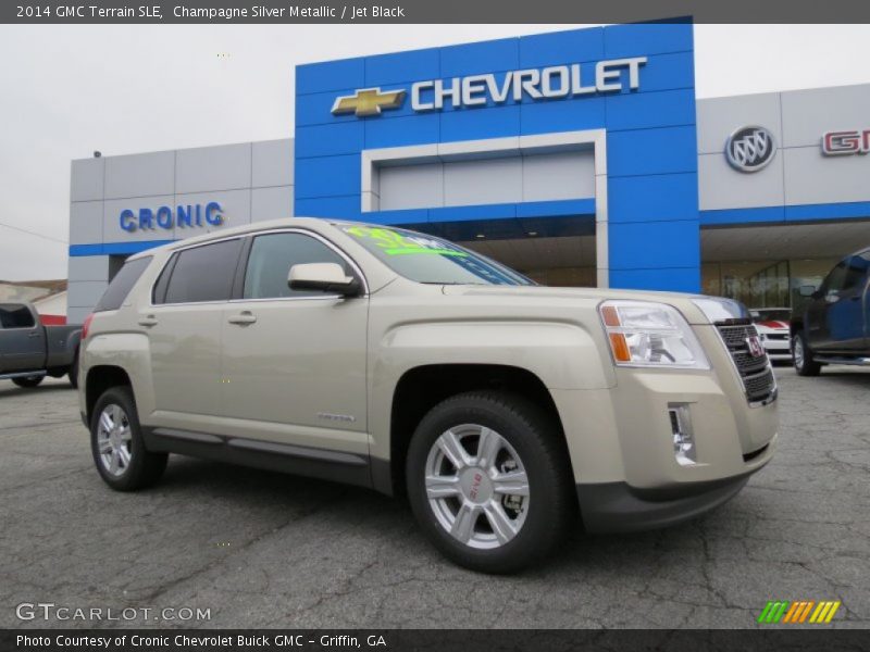 Champagne Silver Metallic / Jet Black 2014 GMC Terrain SLE