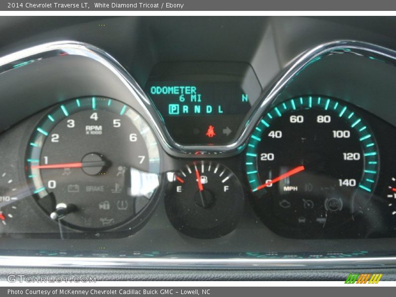 White Diamond Tricoat / Ebony 2014 Chevrolet Traverse LT