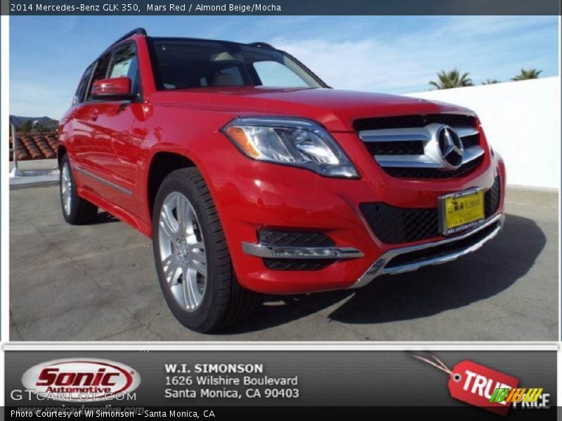 Mars Red / Almond Beige/Mocha 2014 Mercedes-Benz GLK 350