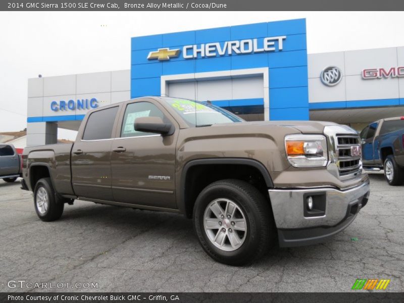 Bronze Alloy Metallic / Cocoa/Dune 2014 GMC Sierra 1500 SLE Crew Cab