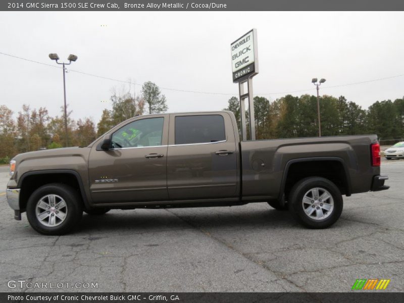 Bronze Alloy Metallic / Cocoa/Dune 2014 GMC Sierra 1500 SLE Crew Cab