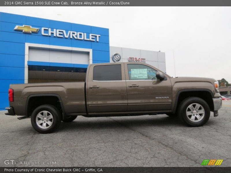 Bronze Alloy Metallic / Cocoa/Dune 2014 GMC Sierra 1500 SLE Crew Cab